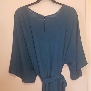 Lane Bryant Hunter Green Wrap Blouse